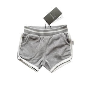 NWT Miles Baby Gray Retro Terry Shorts Size 9m